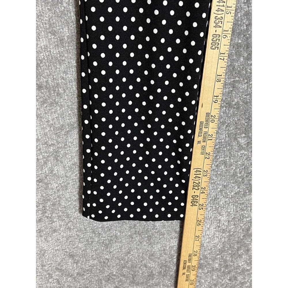 Jules & Leopold Polka Dot Pull On Stretch Pants‎ Womens Size Small Black Pockets - Picture 8 of 9